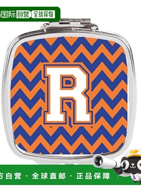 自营 Carolines Treasures CJ1060-RSCM 字母 R 雪佛龙蓝色和橙色