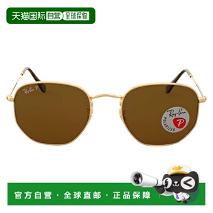 自营ray-banRay Ban Hexagonal Flat Lenses Polarized Brown Uni