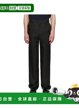 香港直邮GIVENCHY 男士休闲裤 BM51JY15WV021 SS2025 黑色直筒裤