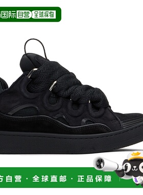 香港直邮Lanvin 朗雯 男士 黑色 Curb Leather 运动鞋 FUSKDK12DR