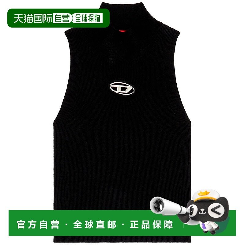香港直邮DIESEL 女士背心吊带 A130200DLAX9XX AW2025 黑色 t-shi