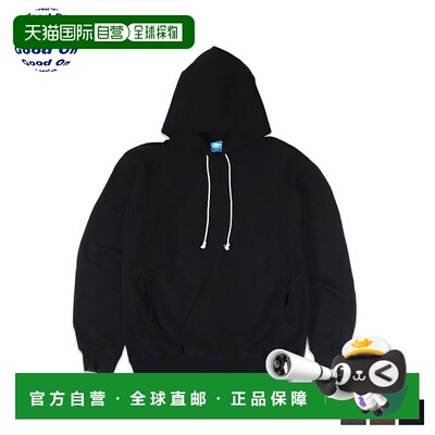日本直邮Good On 连帽卫衣套头衫男式重型套头卫衣黑 GOBW1913