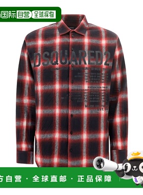 1h可退 香港直邮奢淘 Dsquared2 格纹长袖衬衫 男 S74DM0647S5478