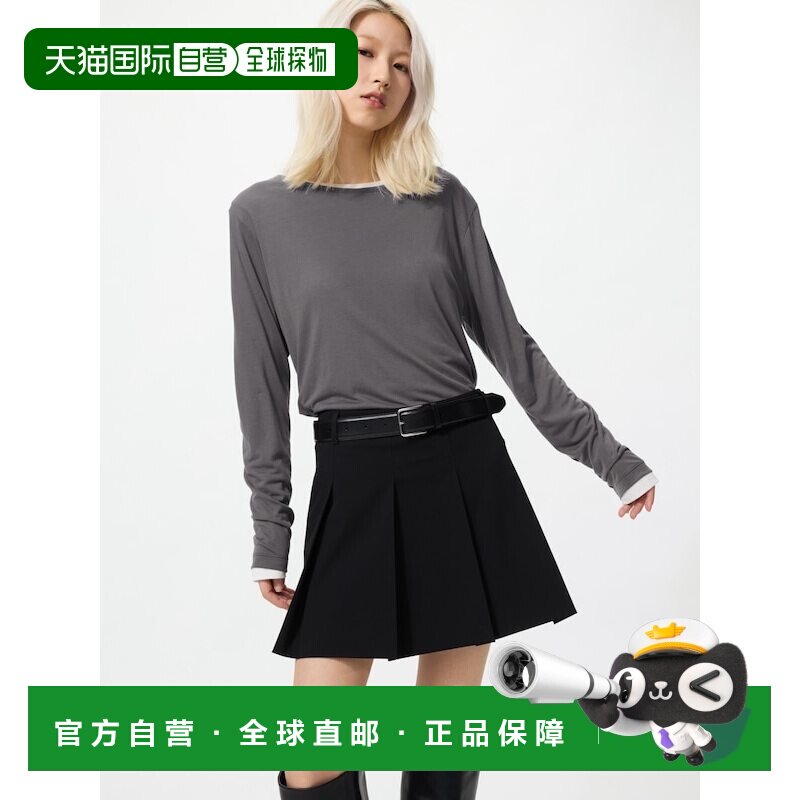 日本直邮Uniqlo/优衣库 短袖宽松印花T恤 女款 484231-07女装图片