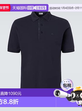 1h可退 香港直邮Etro 艾特罗 男士 Pegaso 棉质Polo衫 blue蓝色