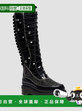 自营欧洲直邮DrMartens马丁大夫 XTRM Frill女士黑色皮革厚底靴