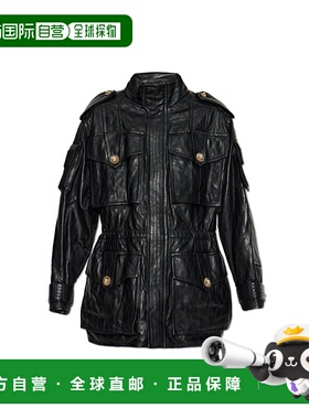 香港直邮BALMAIN 女士外套 FF1TI020LC220PA AW2025 黑色 Lambski