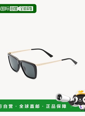 自营欧洲直邮YSL圣罗兰 SL 765女士黑色/浅金色/黑色醋酸纤维方形