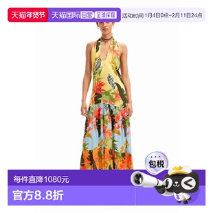日本直邮Desigual 热带风挂脖式连衣裙 DE819DW24290 连衣裙长裙