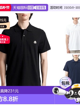 韩国直邮MOOSE KNUCKLES小剪刀男款金色logo短袖Polo衫M34MT712G