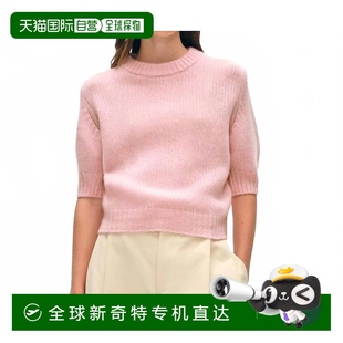 羊绒羽毛蓬松圆领上衣 warren樱草色女式 美国奥莱直 white 自营