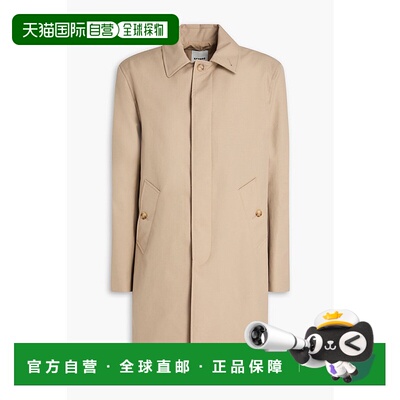 1h可退 香港直邮Sandro 男士 斜纹布大衣 SHPMA00299BEIGE
