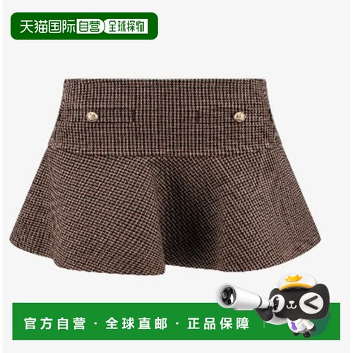 香港直邮CELINE 女士半身裙 2J677064V28BZ AW2023 花色 Houndsto