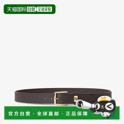 1h可退 香港直邮潮奢 Fendi 芬迪 男士 FF 扣環腰帶 7C0529ARCB