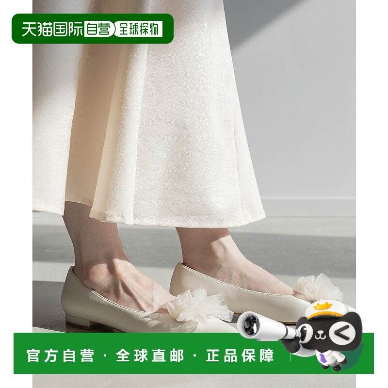 日本直邮RANDA 3E 2WAY 褶边平底女鞋 RA041BW016167 黑色