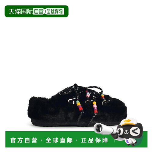 1h可退 香港直邮MOON BOOT 女士拖鞋 1460250N001 SS2026 黑色 圆