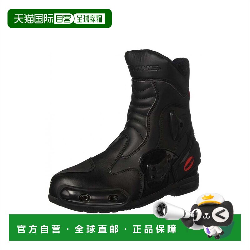 【日本直邮】KOMINE骑行靴摩托车防水黑色质感简约舒适平底短靴图片