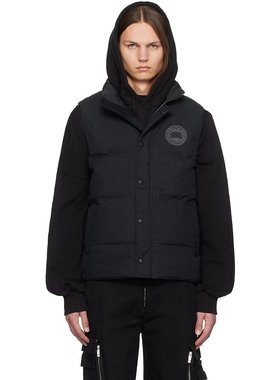 潮奢 Canada Goose 加拿大鹅 男士 黑色 Garson 羽绒马甲 2081MB2