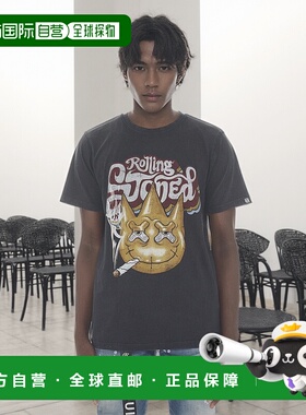 自营 cult of individuality短袖圆领 T 恤“ROLLING STONED”黑/