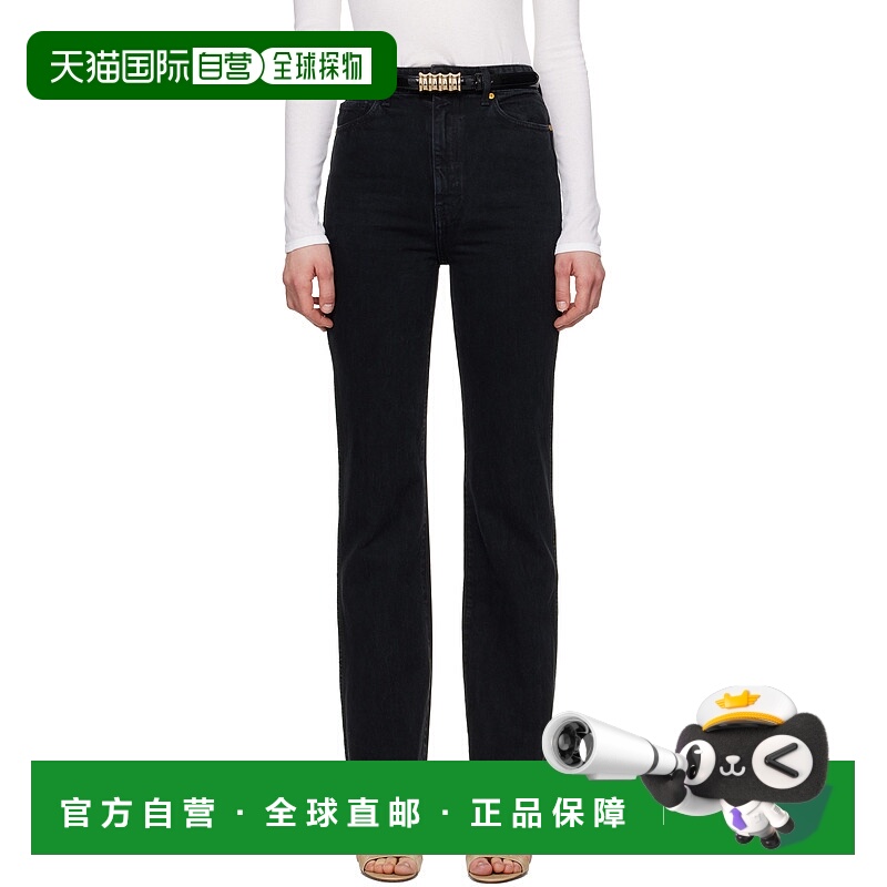 1h可退 香港直邮KHAITE 女士 黑色 Danielle 牛仔裤 1032913