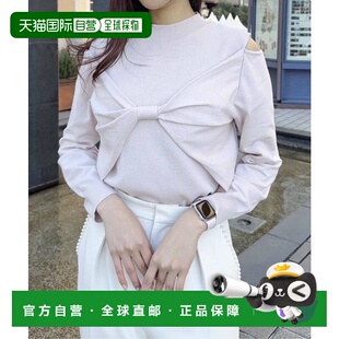 1h可退 日本直邮Noela 蝴蝶结叠层针织衫内搭假两件