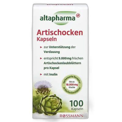 欧洲直邮Altapharma朝鲜蓟草胶囊100粒熬夜呵护保健肝片消化营养