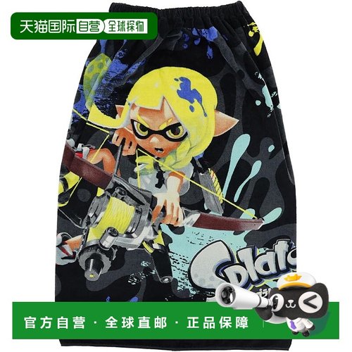 【日本直邮】丸真 80厘米长卷毛巾 Splatoon 3 Cool Ink 抗菌防紫