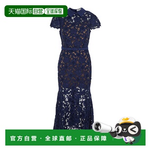 Portrait 蓝色长款 女士 Dress 蕾丝设计 Guipure 香港直邮Self