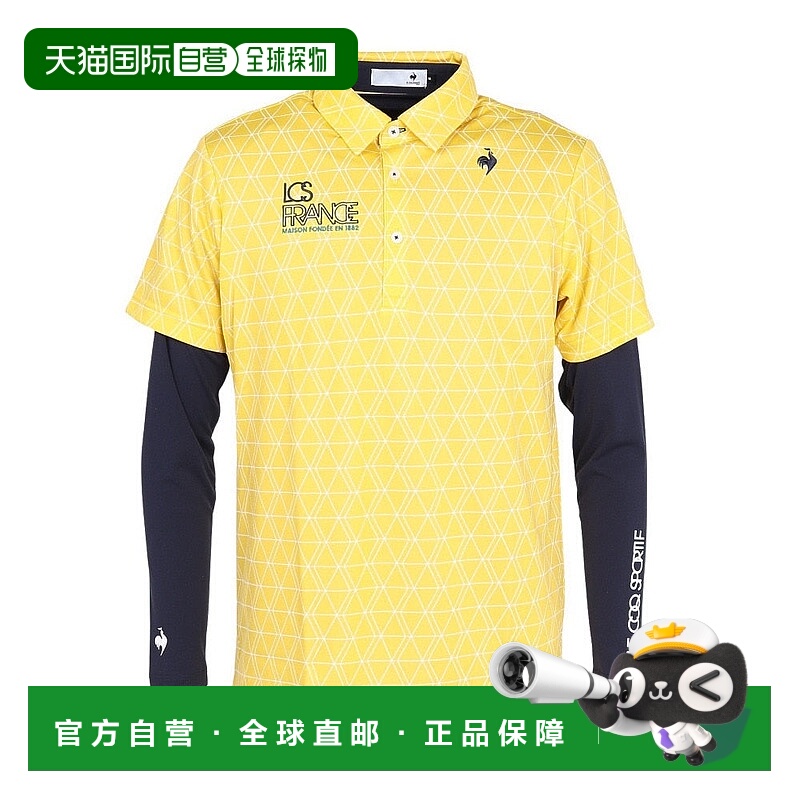 日本直邮lecoqsportif 男士带内搭半袖高尔夫衬衫 [LG5FTZ00M YL0