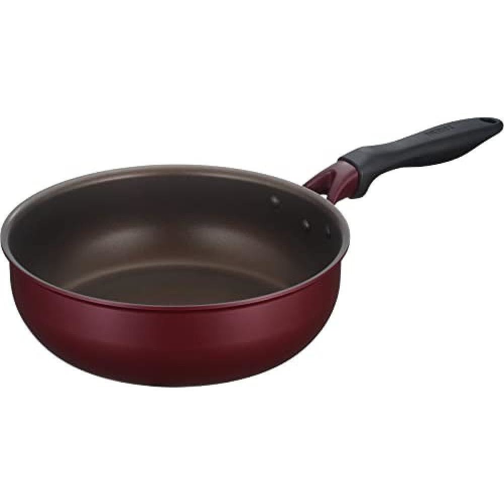 日本直邮Thermos膳魔师 Durable系列炒锅 24cm 红色 KFH-024D R