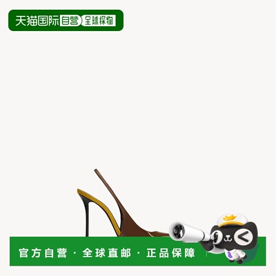 自营欧洲直邮YSL圣罗兰 AMALIA女士木色/赭石色小牛皮尖头高跟鞋