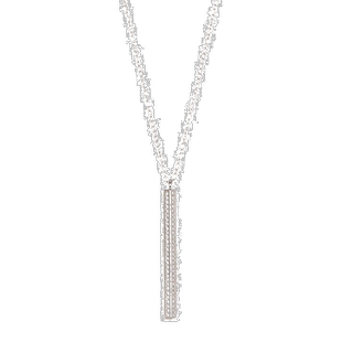 自营 Adornia 竖条项链 .925 纯银 - 银 美国奥莱直发银饰