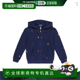 Polo Ralph 刺绣针织连帽衫 香港直邮Polo 男童 拉夫 Lauren 劳伦