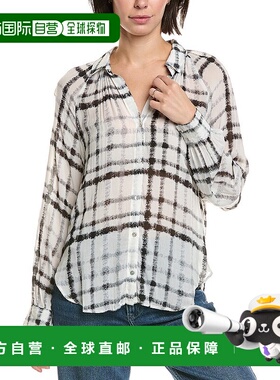 自营Bella Dahl Flowy Raglan Sleeve Shirt - white 美国奥莱直