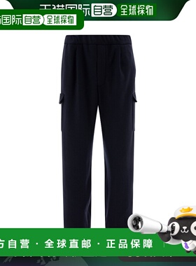 香港直邮PRADA 男士休闲裤 SPH435SOOO1Y5TF0008 AW2024 蓝色