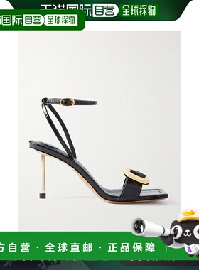 1h可退 香港直邮潮奢 Jacquemus 女士 Regalo 精饰鳄鱼纹漆皮凉鞋