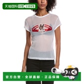 Lang white Logo Mesh 自营Helmut Shirt Slim 美国奥莱直发