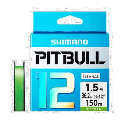 日本直邮Shimano Line Pitbull 12 150m PL-M52R 1.5 号工地石灰