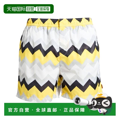 1h可退 香港直邮MISSONI 米索尼 男士 泳裤 yellow黄色 舒适时尚