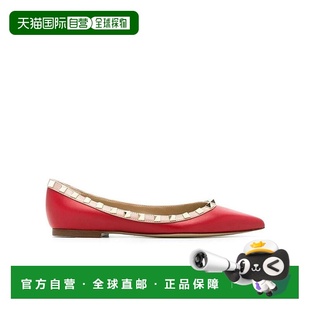 Women华伦天奴尖头 红色平底鞋 香港直邮VALENTINO 22FW