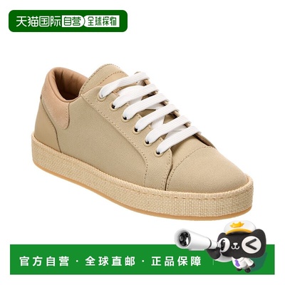 自营Giuseppe Zanotti GZ/City 帆布和皮革运动鞋 - 米色 美国奥