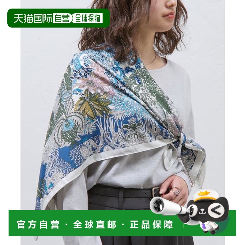 1h可退 日本直邮COLONY 2139 【SS优先】植物大方巾 90×90围巾
