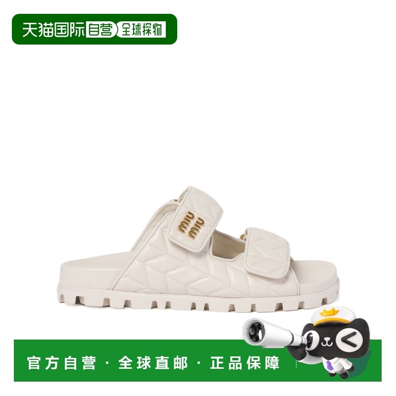 1h可退 香港直邮miu miu/缪缪 女士 Matelasse平底凉鞋 crov,女鞋,时装凉鞋,淘宝优惠券,粉丝福利购,淘宝优惠卷