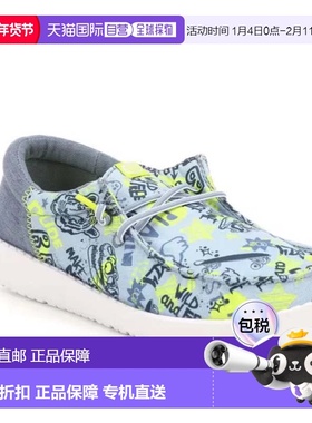 自营Hey Dude Wally Funk Graffiti Mix 42627-425 Toddler Blue