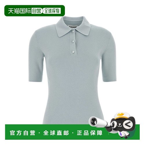 1h可退 香港直邮Jil Sander 吉尔 桑达 女士 紐帶裝飾短袖 Polo