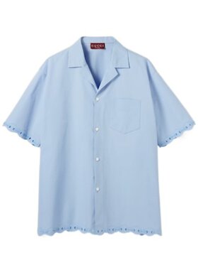 GUCCI 男士衬衫 833313Z7AUX4850 AW2025 蓝色 CAMICIE