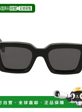 自营 off-white米白色中性黑色太阳镜-黑色 美国奥莱直发