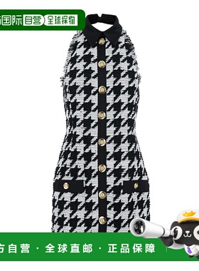 香港直邮Balmain 无袖连衣裙 FF1R3350MH37露背包臀裙