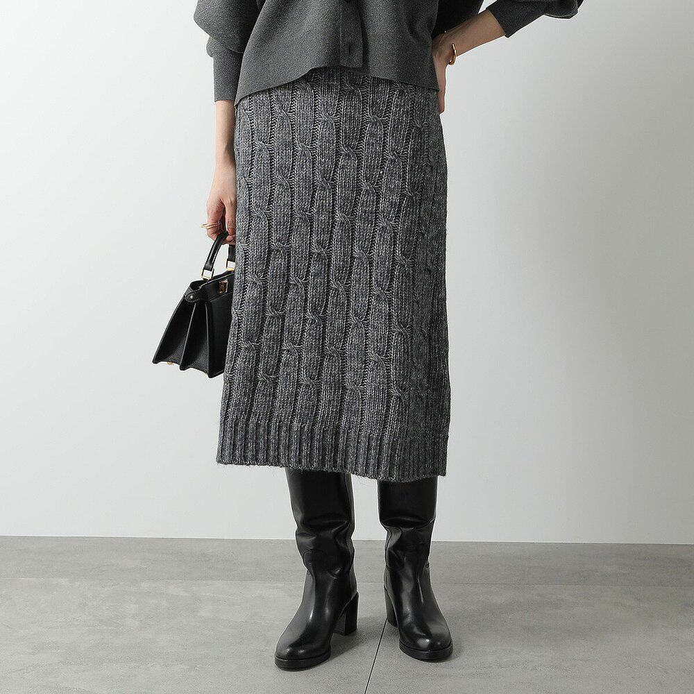 日本直邮MAX MARA OTELLO 女士棉混纺麻花针织中长裙001