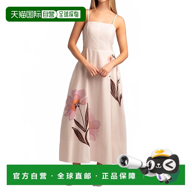 自营cleobellaRiley Maxi Dress In Moresco Ivory Print - mores